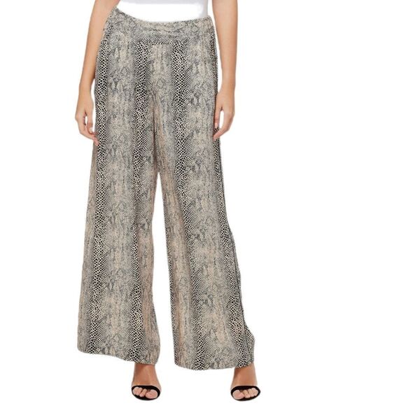 JESSICA SIMPSON Saydee Snake Print Wide Leg Pants L - Picture 1 of 10